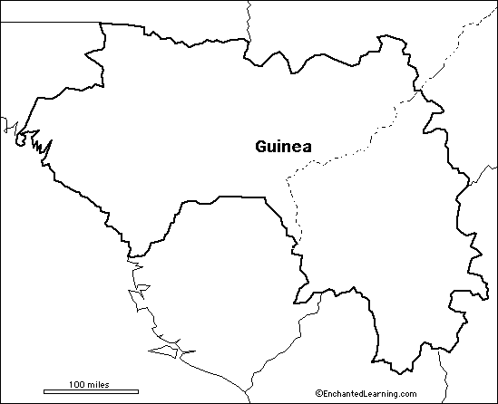 outline map Guinea