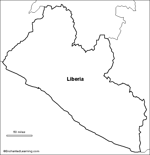 outline map Liberia