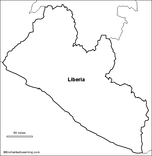 Search result: 'Outline Map: Liberia'