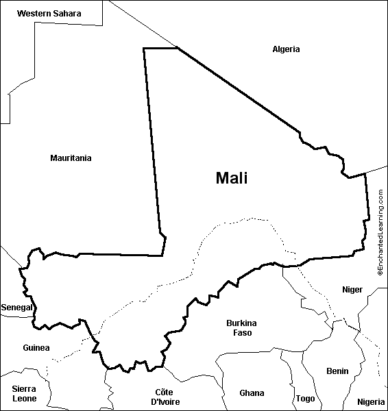 Search result: 'Outline Map Research Activity #1: Mali'