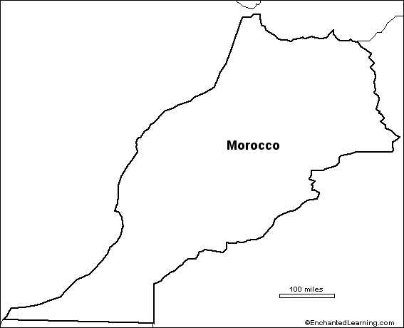 Search result: 'Outline Map: Morocco'