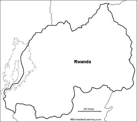outline map Rwanda