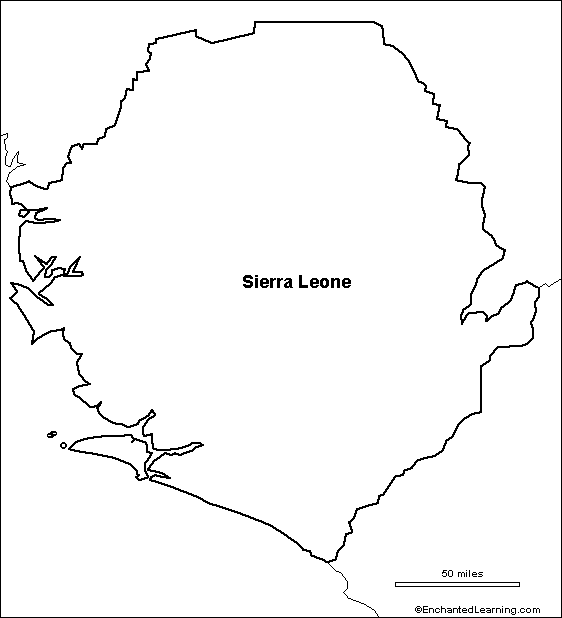 outline map Sierra Leone
