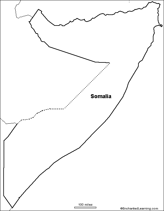 outline map Somalia