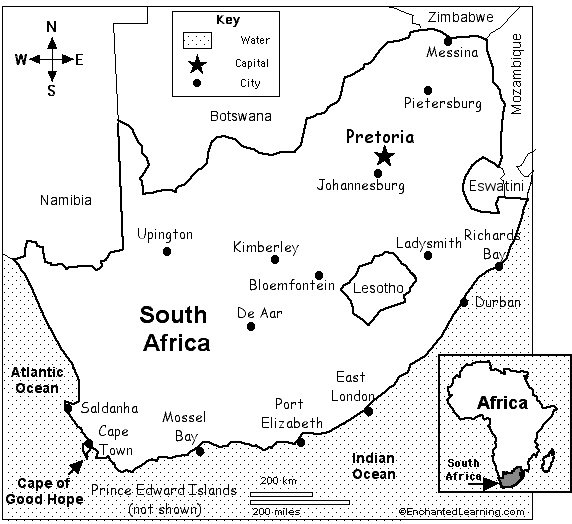 South Africa and area