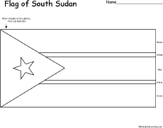 Search result: 'Flag of the Republic of South Sudan Printout'