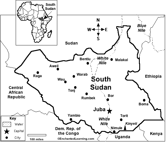 South Sudan and area