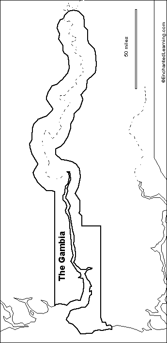 Search result: 'Outline Map: The Gambia'