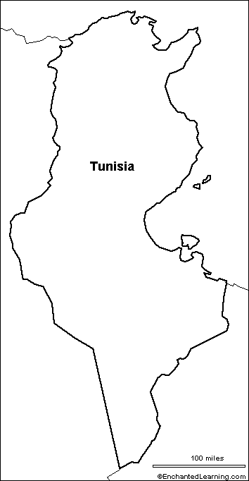 outline map Tunisia