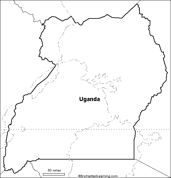 Search result: 'Outline Map: Uganda'