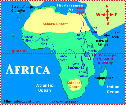 Africa Map Zoomschool Com