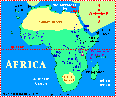 labeled map of africa with rivers Africa Map Zoomschool Com labeled map of africa with rivers