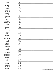 Search result: '25 Words #2 Alphabetical Order Worksheet Printout'