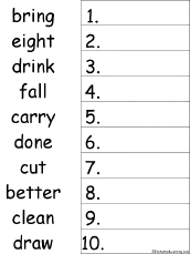 Search result: '10 Dolch Words Alphabetical Order Worksheet Printout #19'