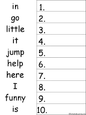 Search result: '10 Dolch Words Alphabetical Order Worksheet Printout #2'