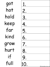 Search result: '10 Dolch Words Alphabetical Order Worksheet Printout #20'