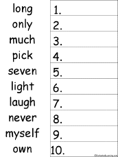 Search result: '10 Dolch Words Alphabetical Order Worksheet Printout #21'