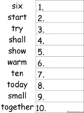 Search result: '10 Dolch Words Alphabetical Order Worksheet Printout #22'