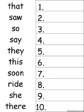 Search result: '10 Dolch Words Alphabetical Order Worksheet Printout #8'