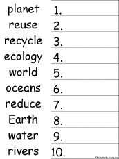 Search result: '10 Earth Day Words Alphabetical Order Worksheet Printout'