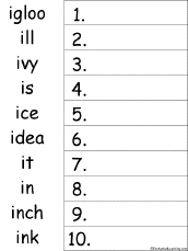 Search result: 'I Words Alphabetical Order Worksheet Printout'