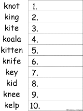 Search result: 'K Words Alphabetical Order Worksheet Printout'