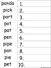 Search result: 'P Words Alphabetical Order Worksheet Printout'