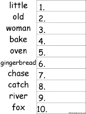 Search result: '10 Gingerbread Man Words Alphabetical Order Worksheet Printout'