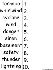 Search result: '10  Tornado Words Alphabetical Order Worksheet Printout'
