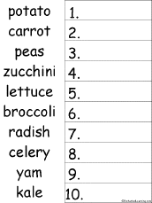 Search result: '10 Vegetables Alphabetical Order Worksheet Printout'