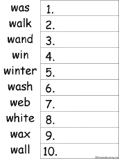 Search result: 'W Words Alphabetical Order Worksheet Printout'