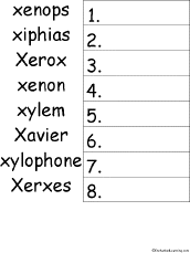 Search result: 'X Words Alphabetical Order Worksheet Printout'