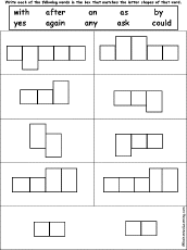 Search result: 'Dolch Words #10 - Word Shape Puzzle'