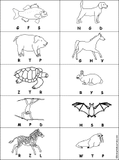 Search result: 'Circle the Starting Sound of Animal Words'