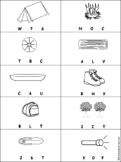 Search result: 'Circle the Starting Sound of Camping Words'