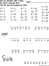 Search result: 'The Ant and The Grasshopper Alphabet Code'