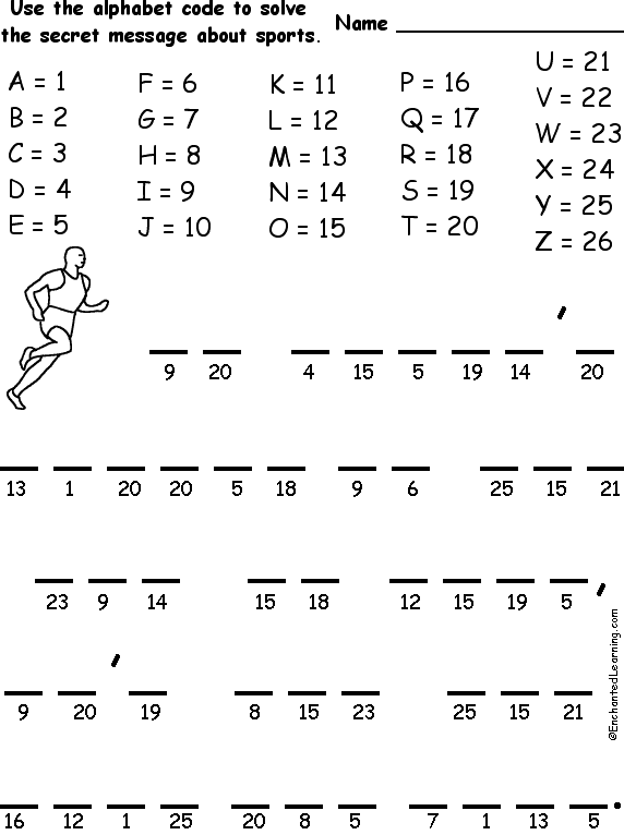 Sports Alphabet Code