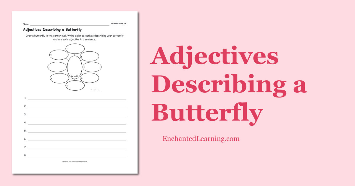 Adjectives Describing a Butterfly Enchanted Learning