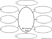 Search result: 'Drawing and Coloring Worksheets: Food Theme Page'