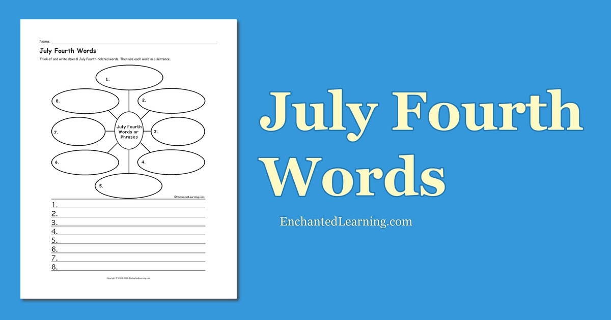July 4th Words - Enchanted Learning