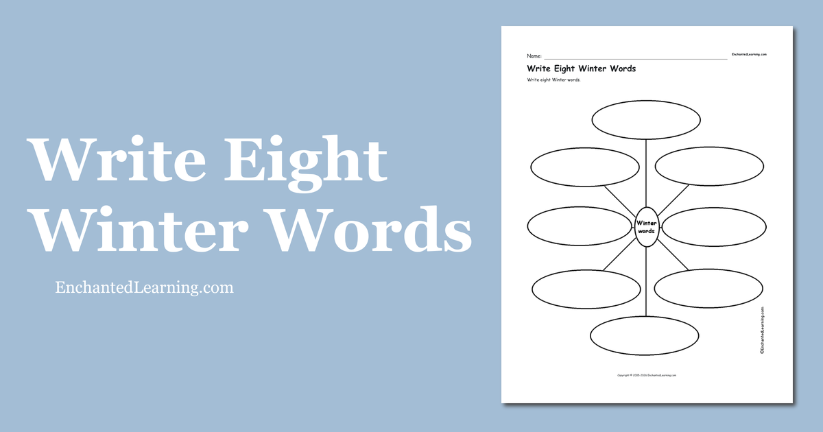 Write Eight Winter Words - Enchanted Learning