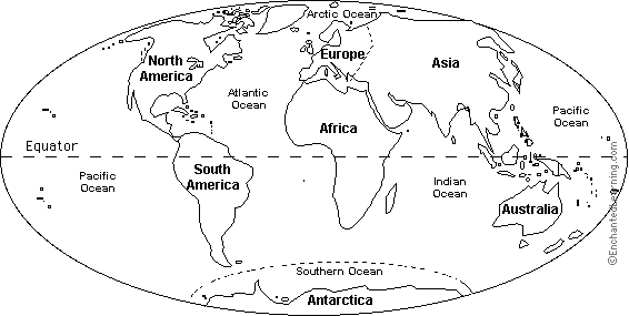 Continents: Color and Count - Follow the Instructions ...