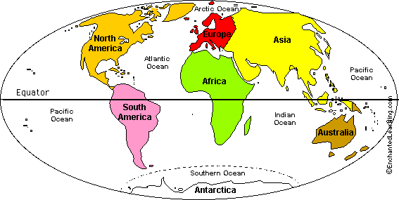 Search result: 'Continents: Color and Count - Follow the Instructions - Answers'