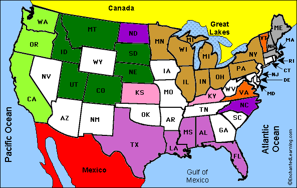 Search result: 'Contiguous US States: Color and Count #1 - Follow the Instructions - Answers'