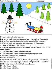 Winter Scene: Follow the Instructions
