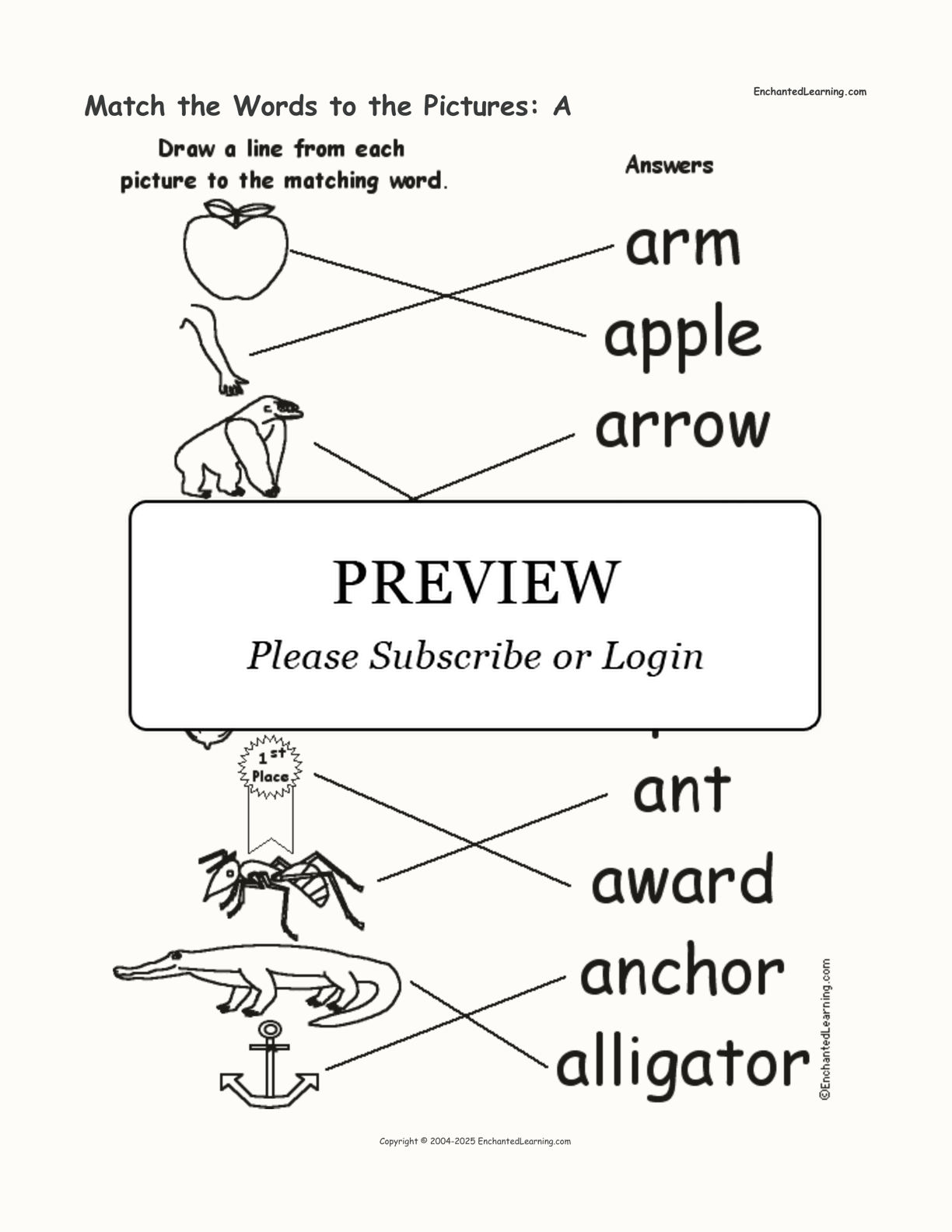 Match the Words to the Pictures: A interactive worksheet page 2