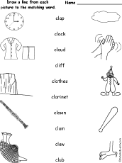 Cl Consonant Blend Enchanted Learning Software