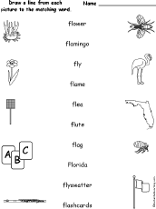 Search result: 'Words Starting With FL - Match the Words to the Pictures'