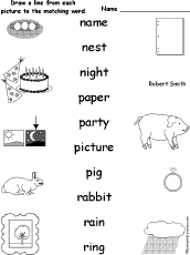 Match Words to Pictures