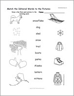 Search result: 'Match the Iditarod Words to the Pictures'